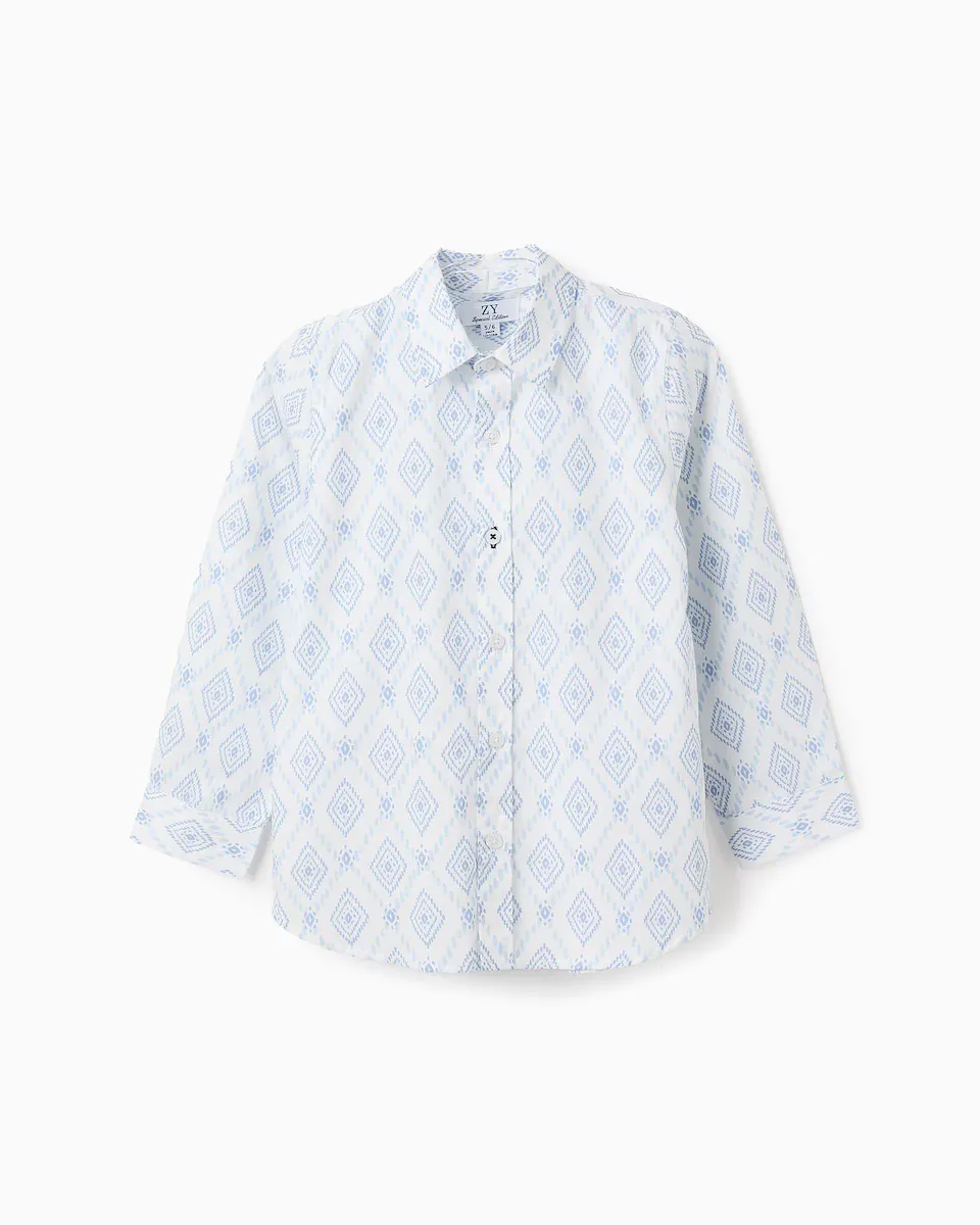 Рубашка для мальчика из 100% хлопка с рисунком Zippy, белый
Рубашка для мальчика из 100% хлопка с рисунком Zippy, белый