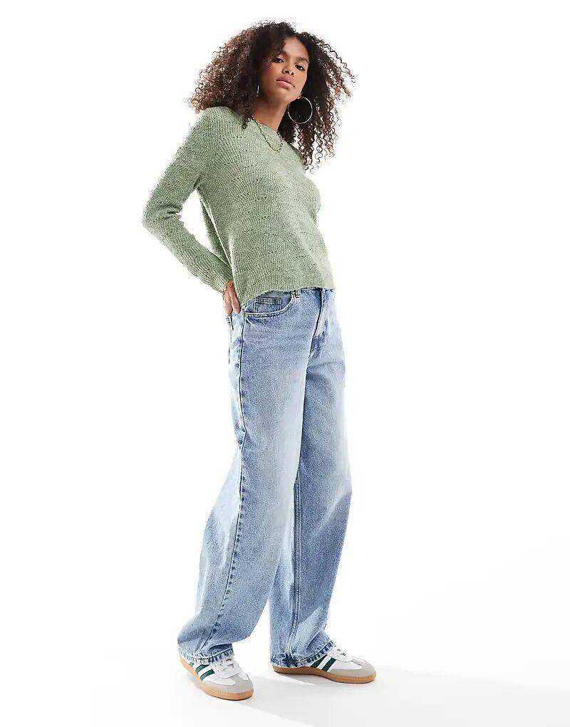 Джемпер с ажурной отделкой зеленого цвета ONLY
Джемпер с ажурной отделкой зеленого цвета ONLY