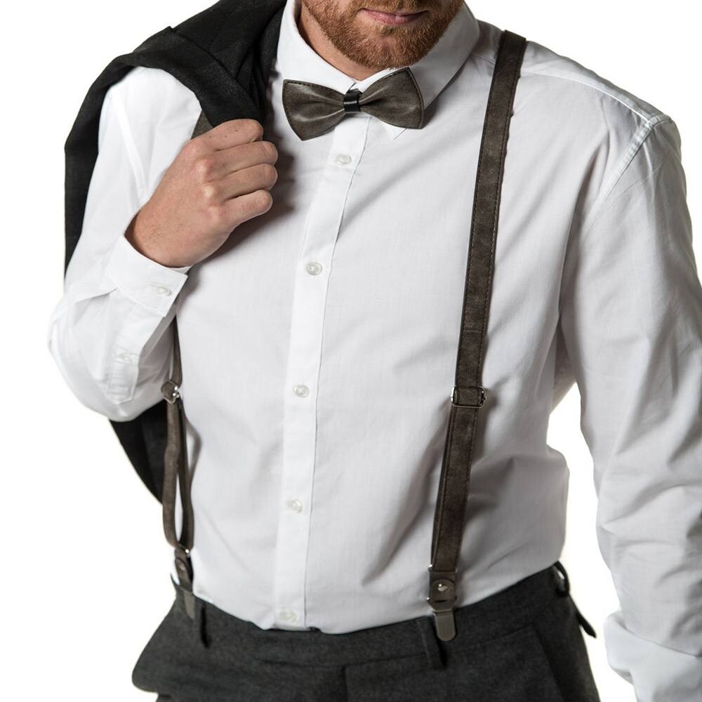 Замшевые подтяжки с Y-образной спинкой и галстуком-бабочкой Mio Marino, цвет Cream
Замшевые подтяжки с Y-образной спинкой и галстуком-бабочкой Mio Marino, цвет Cream