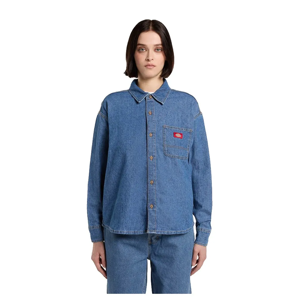 Рубашка с длинным рукавом из легкой джинсовой ткани Dickies, синий
Рубашка с длинным рукавом из легкой джинсовой ткани Dickies, синий