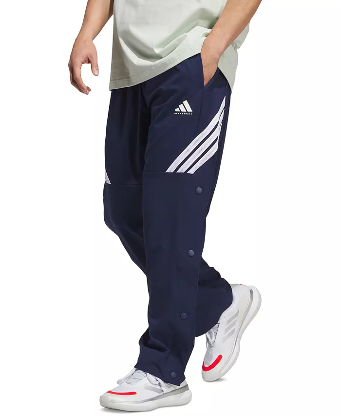 Мужские брюки с плетеными полосками и застежкой на кнопках Adidas, синий
Мужские брюки с плетеными полосками и застежкой на кнопках Adidas, синий