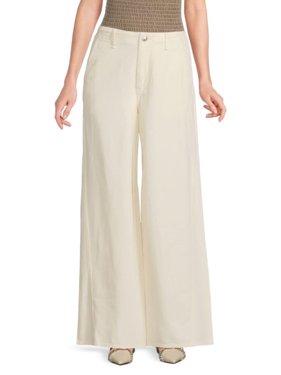 Легкие джинсы-карандаш с широкими штанинами rag & bone, экрю
Легкие джинсы-карандаш с широкими штанинами rag & bone, экрю