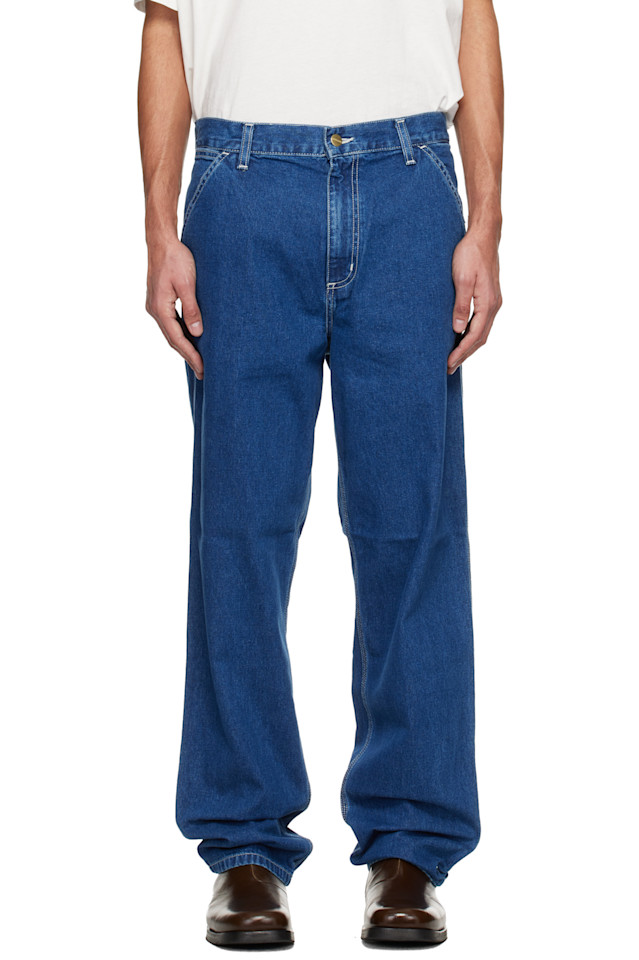 Carhartt Work In Progress Синие простые брюки-джинсы
Carhartt Work In Progress Синие простые брюки-джинсы