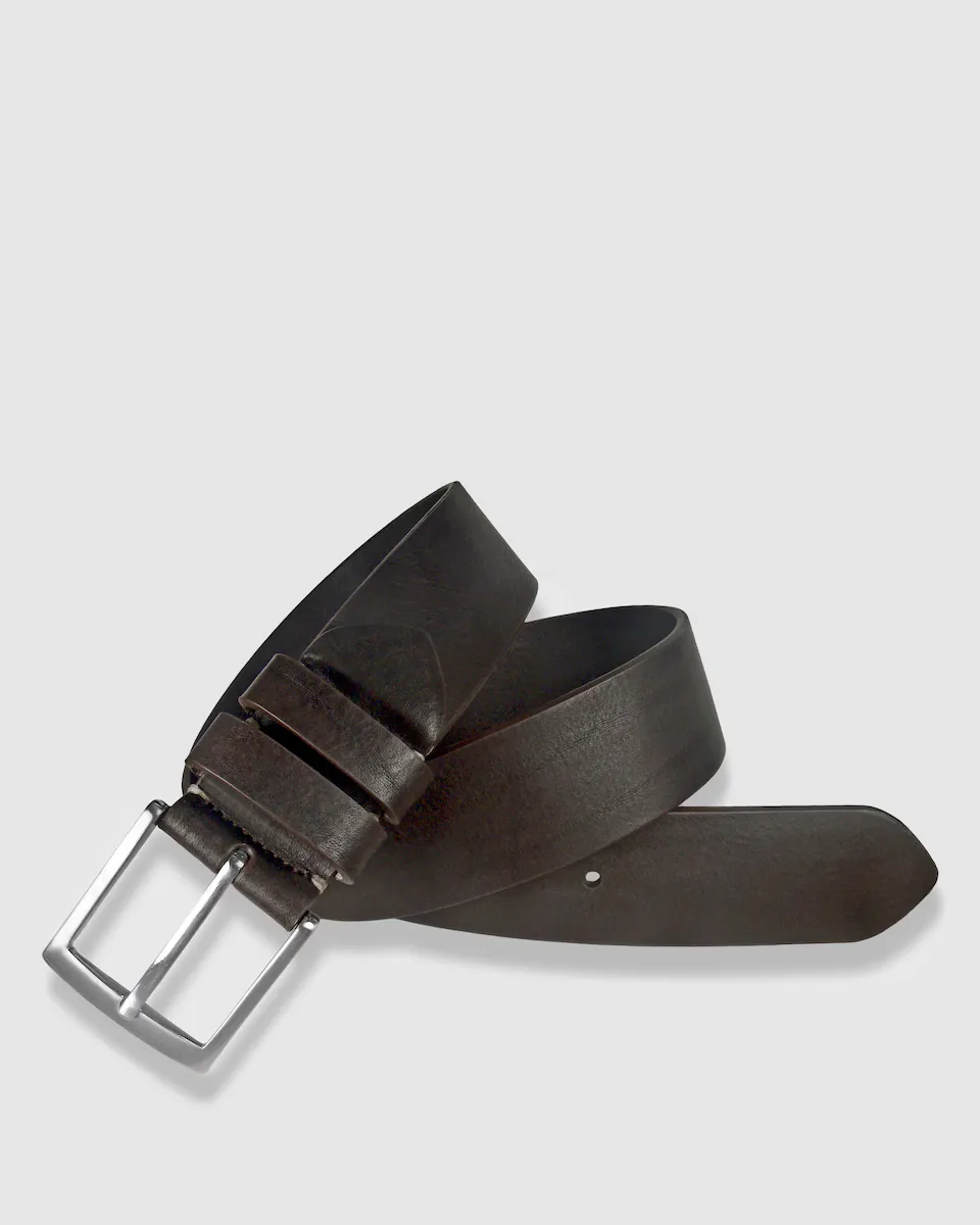 Мужской ремень из темно-коричневой кожи Leyva, темно-коричневый
Мужской ремень из темно-коричневой кожи Leyva, темно-коричневый