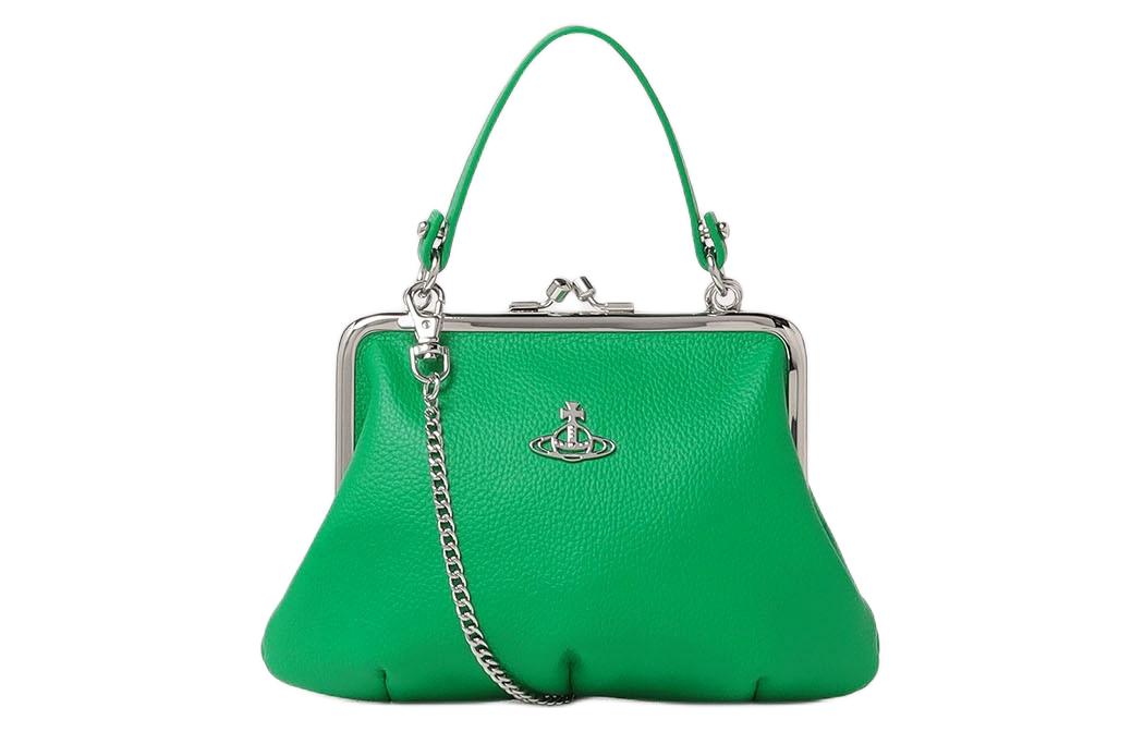 Vivienne Westwood Миниатюрная кожаная сумка через плечо женская зеленая 
Vivienne Westwood Миниатюрная кожаная сумка через плечо женская зеленая