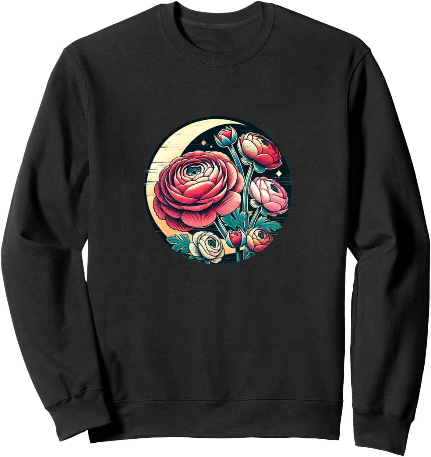 Иллюстрация луны и лютика, толстовка с цветочным рисунком Cat Snugg, черный
Иллюстрация луны и лютика, толстовка с цветочным рисунком Cat Snugg, черный