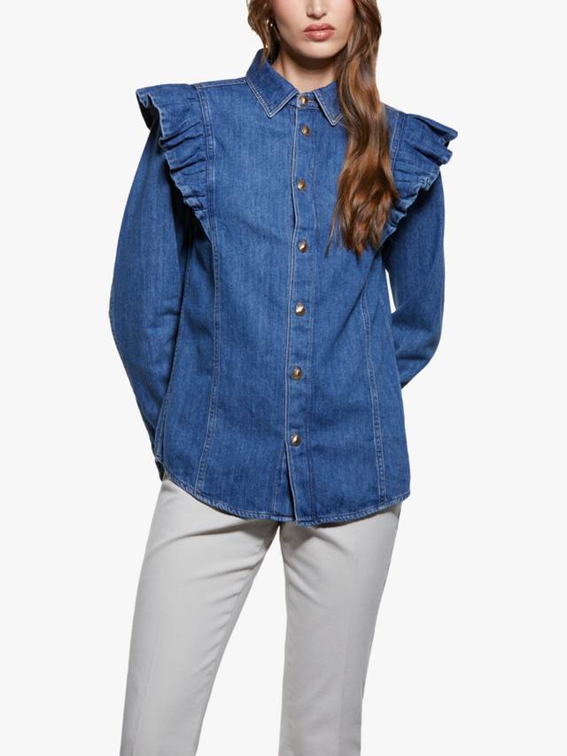 Фактурная рубашка с длинными рукавами из хлопкового денима SISLEY
Фактурная рубашка с длинными рукавами из хлопкового денима SISLEY