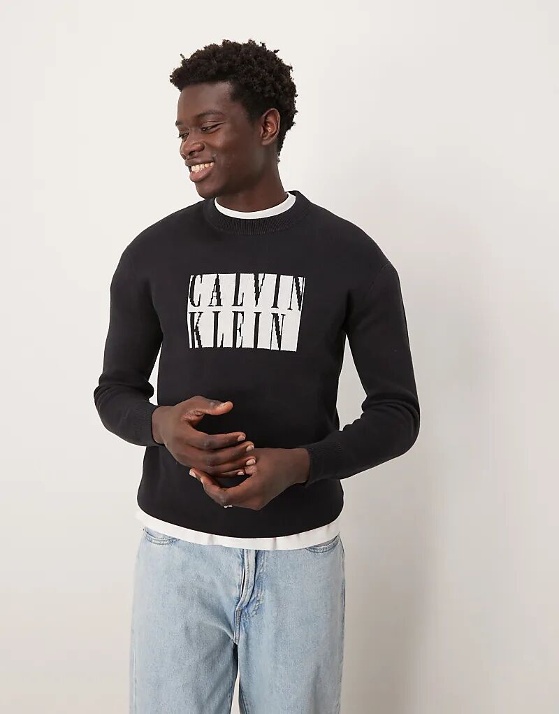 Джемпер с логотипом box в черном цвете Calvin Klein Jeans
Джемпер с логотипом box в черном цвете Calvin Klein Jeans