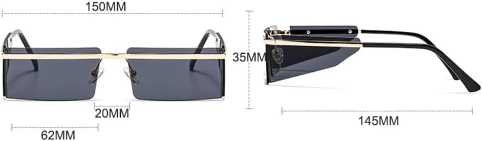 Маленькие солнцезащитные очки без оправы для женщин, панк-очки, мужские очки в стиле ретро, прямоугольные очки для женщин, защита от УФ-излучения UV400 LANGSER, 2
Маленькие солнцезащитные очки без оправы для женщин, панк-очки, мужские очки в стиле ретро, прямоугольные очки для женщин, защита от УФ-излучения UV400 LANGSER, 2