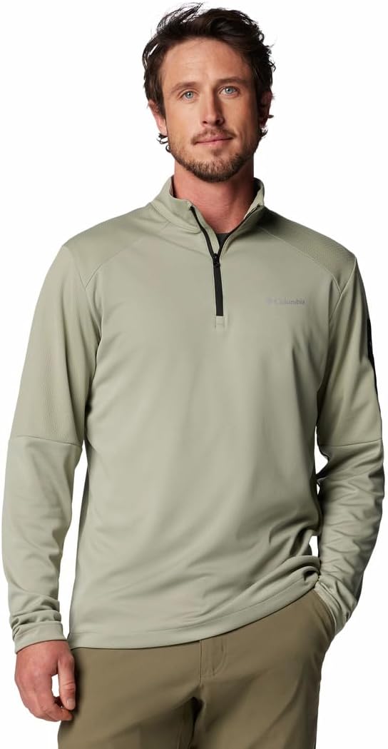 Columbia Men's Tech Knit 1/4 Zip, Safari/Black
Columbia Men's Tech Knit 1/4 Zip, Safari/Black