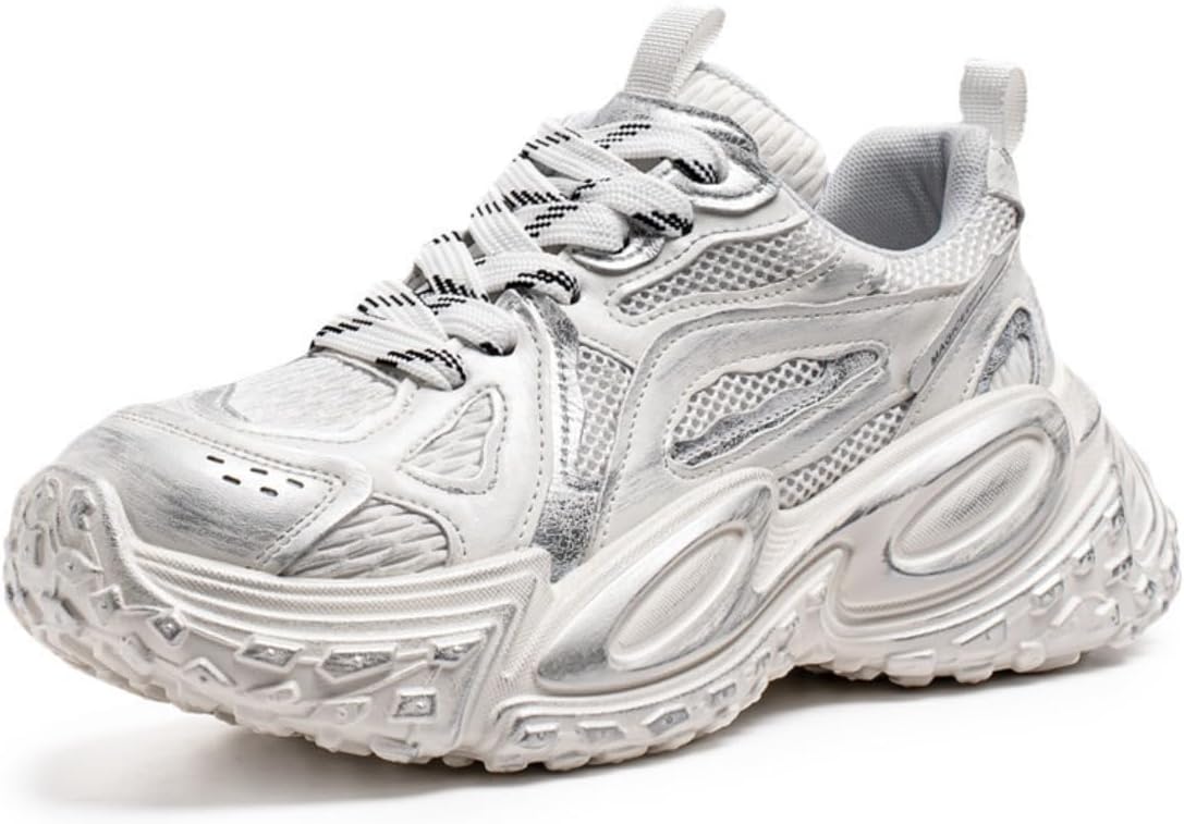 Стильные массивные кроссовки из сетчатой кожи с превосходной амортизацией для мужчин для повседневного городского и уличного использования уникальный потертый дизайн для модников Zixcplaz, белый
Стильные массивные кроссовки из сетчатой кожи с превосходной амортизацией для мужчин для повседневного городского и уличного использования уникальный потертый дизайн для модников Zixcplaz, белый