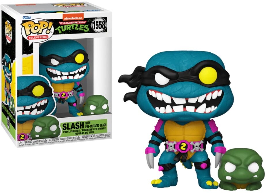 Funko POP! Черепашки ниндзя: Бадди 1558, слэш и предварительно мутированный слэш
Funko POP! Черепашки ниндзя: Бадди 1558, слэш и предварительно мутированный слэш