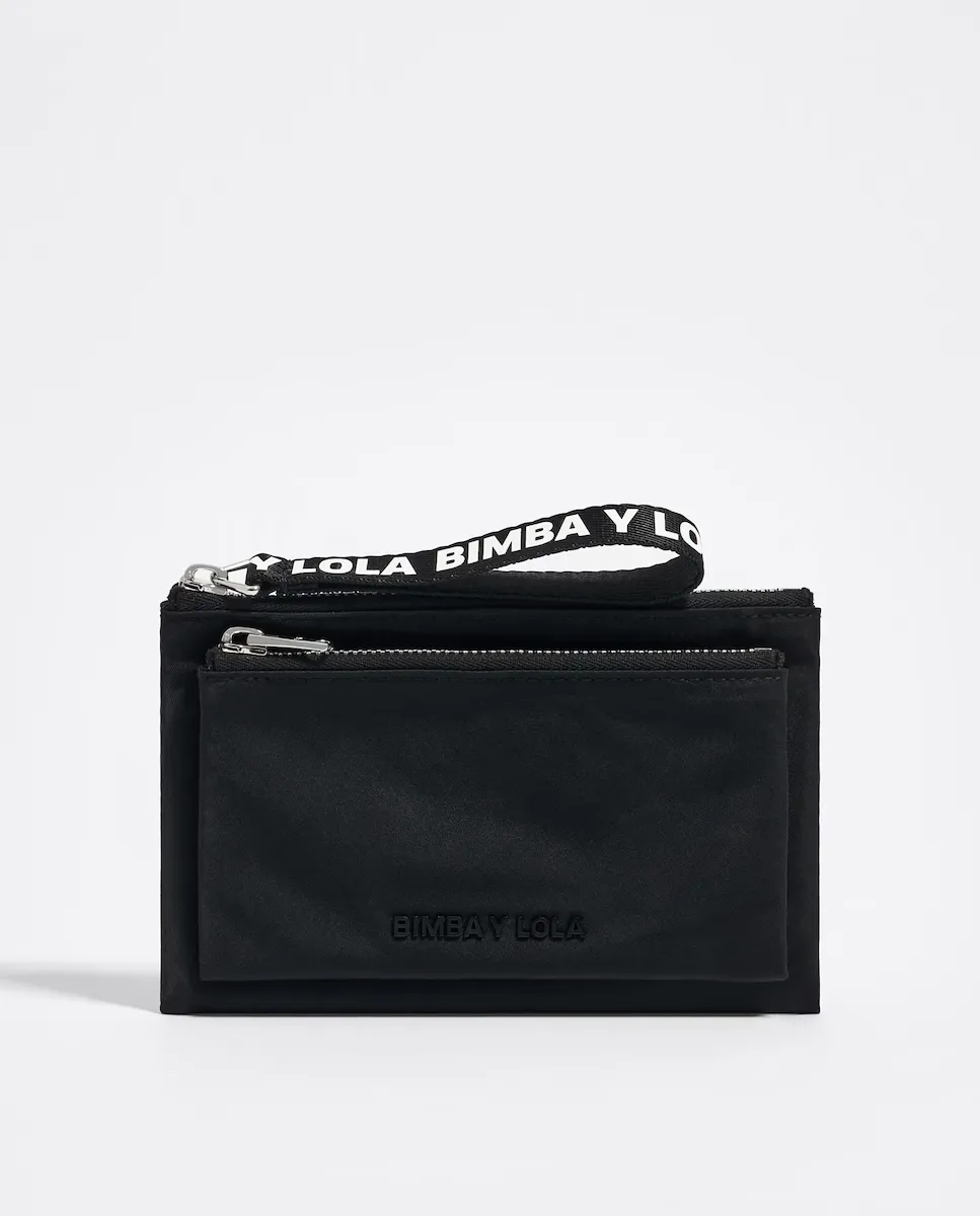 Средний женский кошелек с застежкой-молнией и ручкой с логотипом Bimba y Lola, чёрный
Средний женский кошелек с застежкой-молнией и ручкой с логотипом Bimba y Lola, чёрный