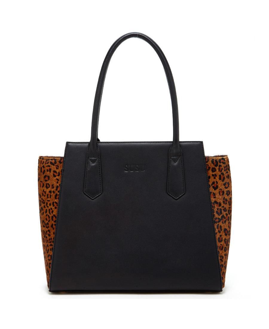 Черная кожаная сумка-тоут с леопардовым принтом по бокам, большая женская сумка через плечо для работы, путешествий и повседневного использования SUSU, Black
Черная кожаная сумка-тоут с леопардовым принтом по бокам, большая женская сумка через плечо для работы, путешествий и повседневного использования SUSU, Black