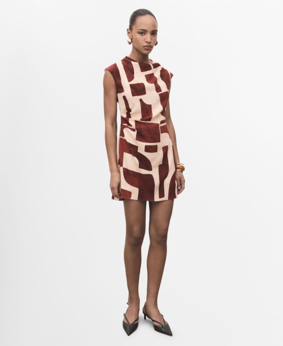 Женское платье с драпированным воротником и принтом MANGO, Ecru
Женское платье с драпированным воротником и принтом MANGO, Ecru