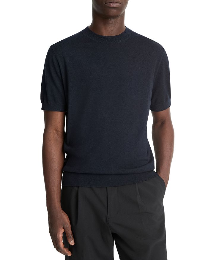 Классический крой шерстяного свитера с коротким рукавом Vince, синий
Классический крой шерстяного свитера с коротким рукавом Vince, синий