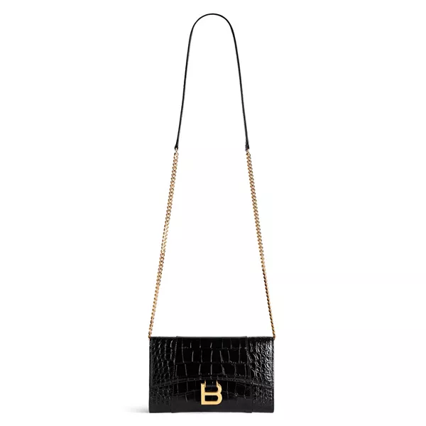 Кошелек в форме песочных часов на цепочке Balenciaga, черный
Кошелек в форме песочных часов на цепочке Balenciaga, черный