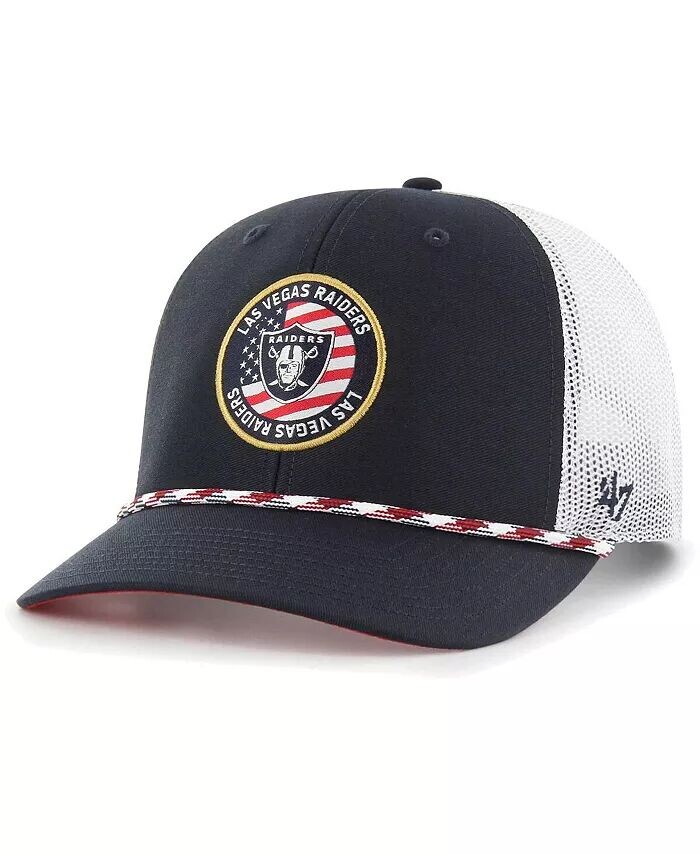 Мужская темно-синяя, белая регулируемая кепка с нашивкой Las Vegas Raiders Union Trucker '47 Brand
Мужская темно-синяя, белая регулируемая кепка с нашивкой Las Vegas Raiders Union Trucker '47 Brand