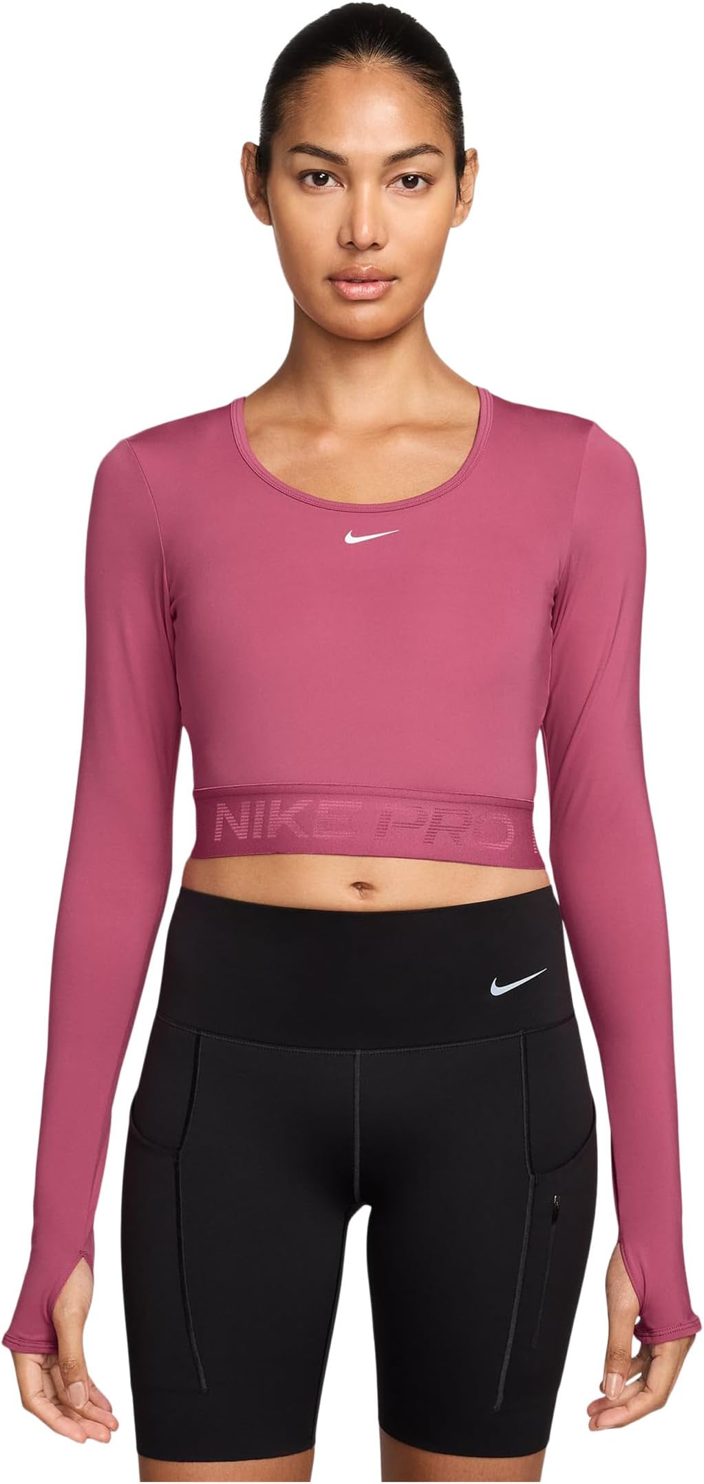Женский укороченный топ Pro Dri-FIT с длинными рукавами Nike, Sweet Beet/Rush Maroon/White
Женский укороченный топ Pro Dri-FIT с длинными рукавами Nike, Sweet Beet/Rush Maroon/White
