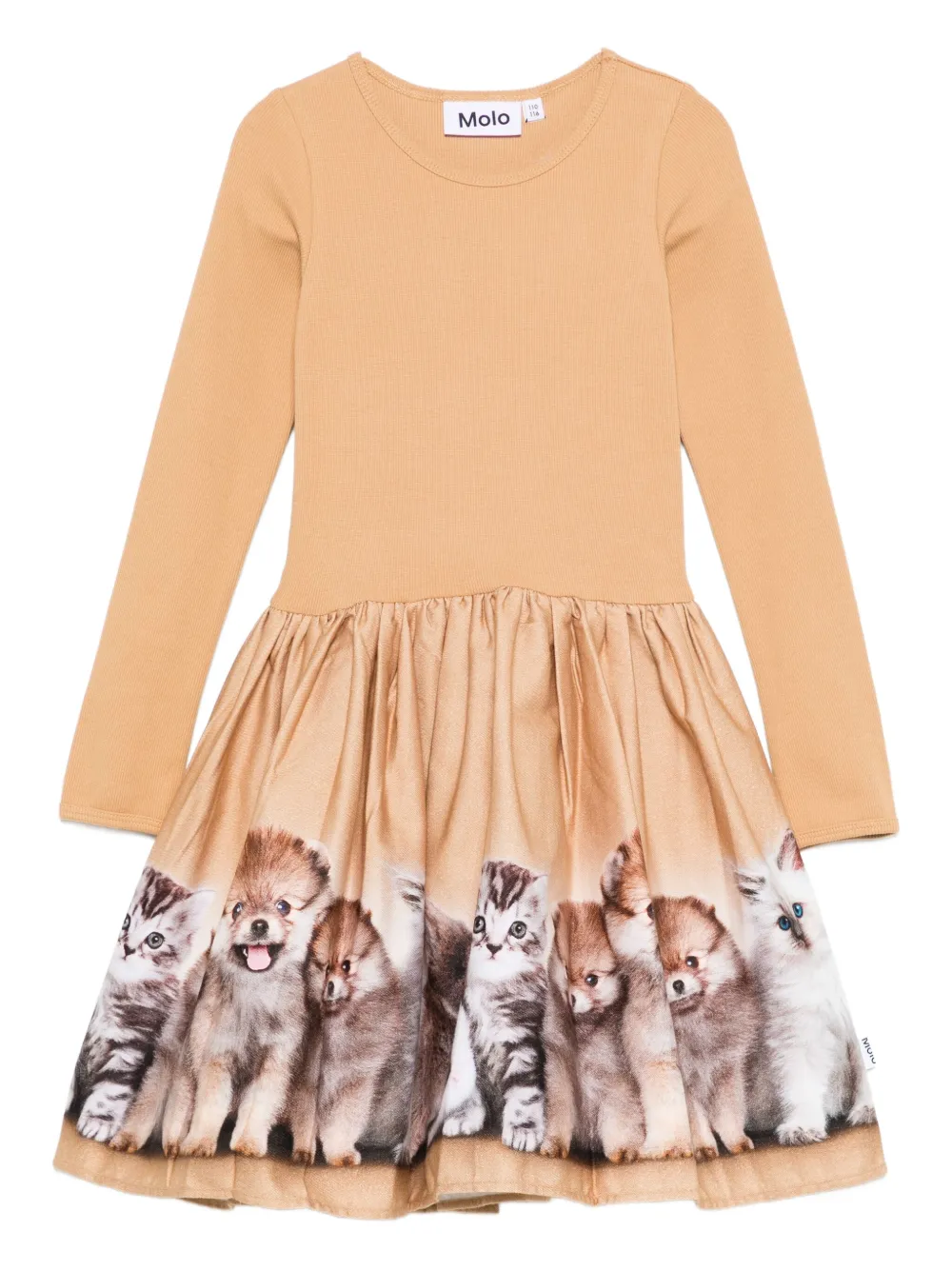 Платье с длинными рукавами и анималистичным принтом Molo, нейтральный
Платье с длинными рукавами и анималистичным принтом Molo, нейтральный