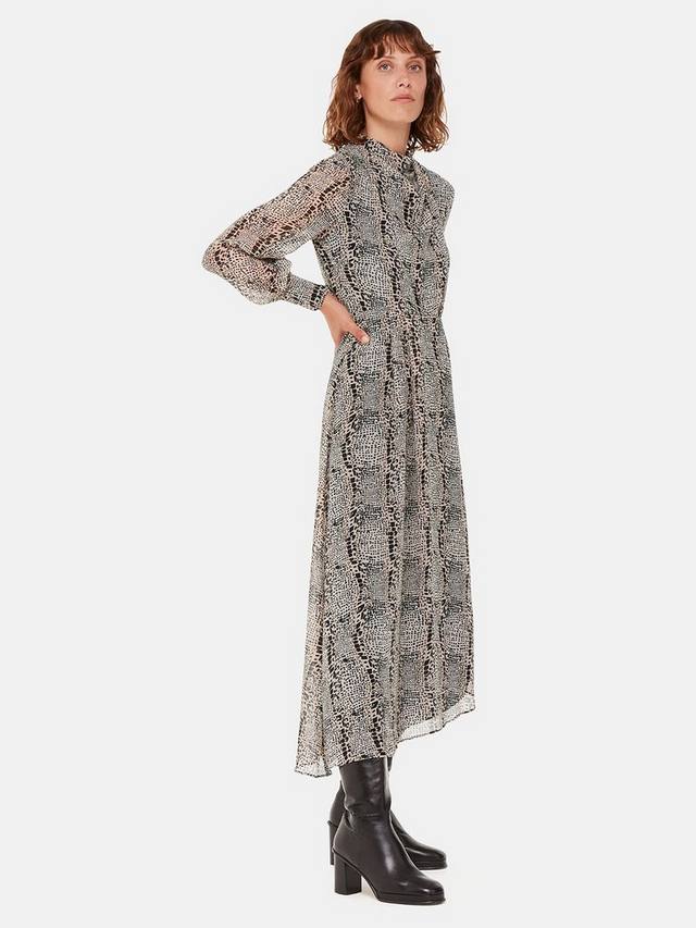 Платье миди с оптическим змеиным принтом meg Whistles, черный/разноцветный
Платье миди с оптическим змеиным принтом meg Whistles, черный/разноцветный