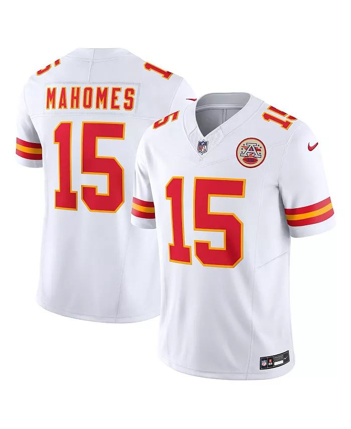 Мужская лимитированная джерси Patrick Mahomes Kansas City Chiefs Vapor F.U.S.E Nike, белый
Мужская лимитированная джерси Patrick Mahomes Kansas City Chiefs Vapor F.U.S.E Nike, белый