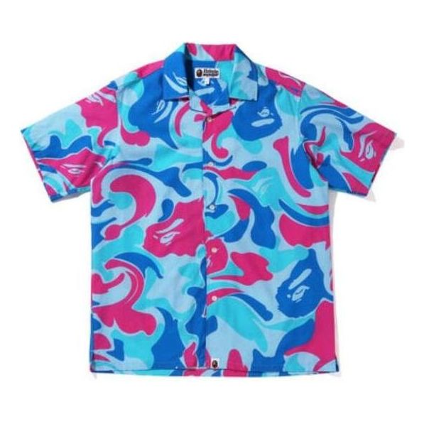 A Bathing Ape Рубашка с коротким рукавом и открытым воротником в камуфляжной расцветке "Bathing Ape", цвет "синий"
A Bathing Ape Рубашка с коротким рукавом и открытым воротником в камуфляжной расцветке "Bathing Ape", цвет "синий"