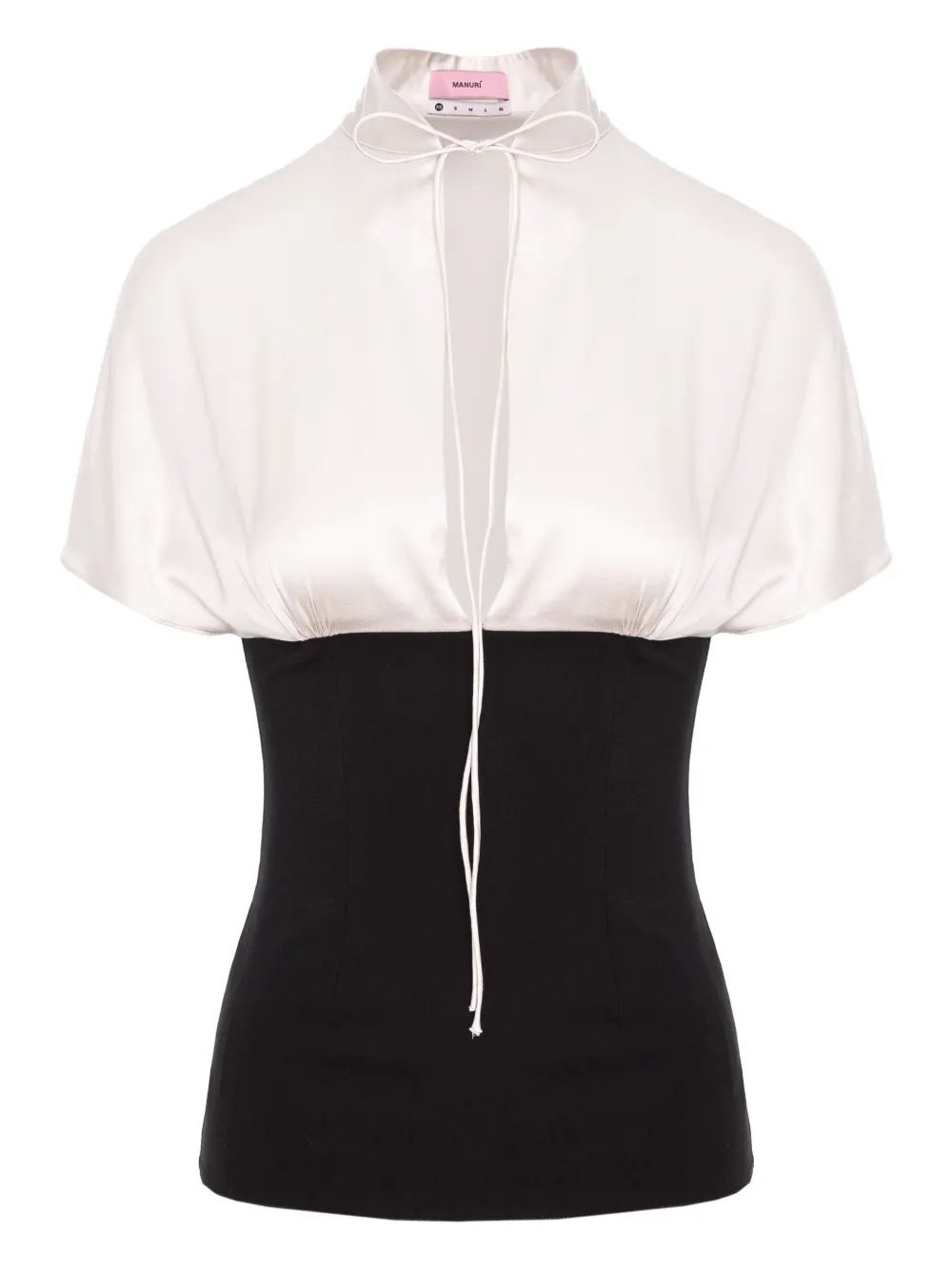 Топ с короткими рукавами и ромашками Manuri, черный
Топ с короткими рукавами и ромашками Manuri, черный