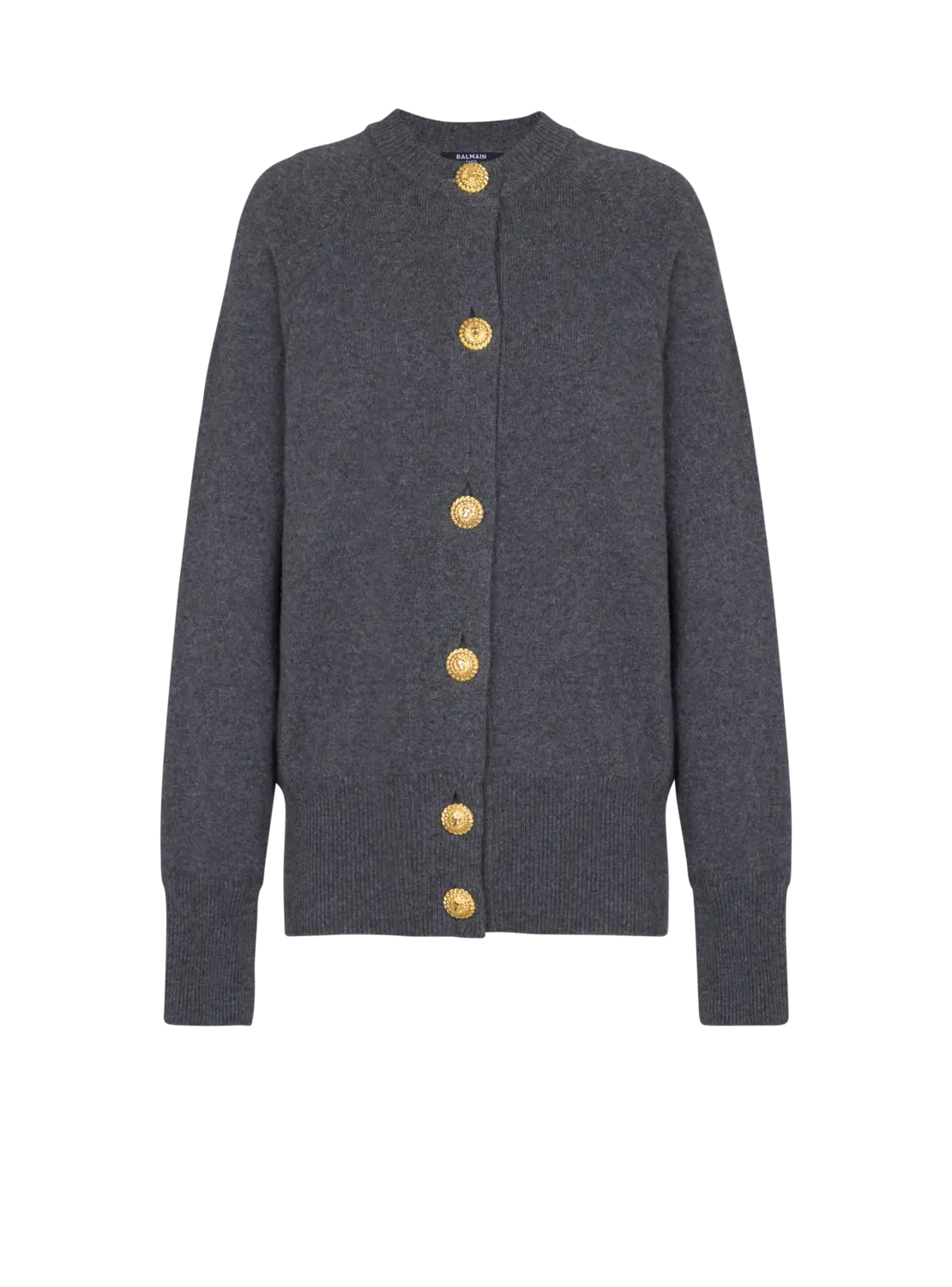 Кардиган из эко-кашемира на пуговицах Balmain, серый/розовый
Кардиган из эко-кашемира на пуговицах Balmain, серый/розовый