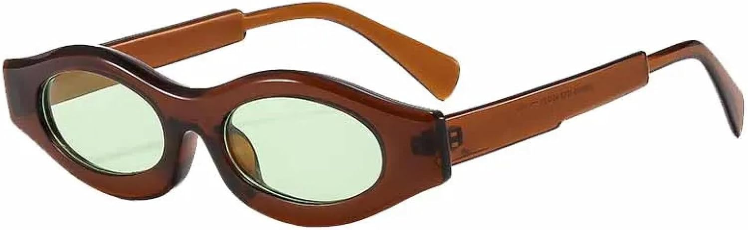 Винтажные панк-солнцезащитные очки маленького овального размера для мужчин и женщин, модный тренд, очки для вождения с защитой от УФ-излучения UV400 TKKTLLT, Brown Green
Винтажные панк-солнцезащитные очки маленького овального размера для мужчин и женщин, модный тренд, очки для вождения с защитой от УФ-излучения UV400 TKKTLLT, Brown Green