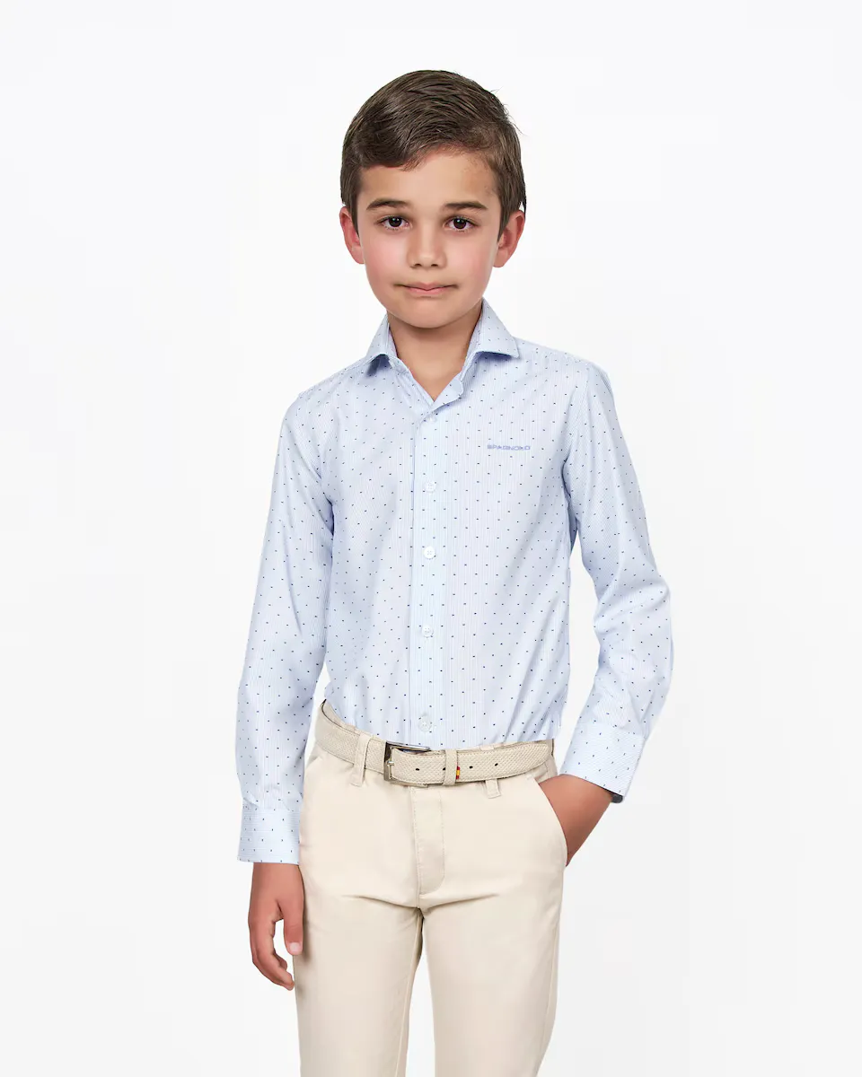 Рубашка из поплина для мальчиков с принтом Spagnolo, синий
Рубашка из поплина для мальчиков с принтом Spagnolo, синий