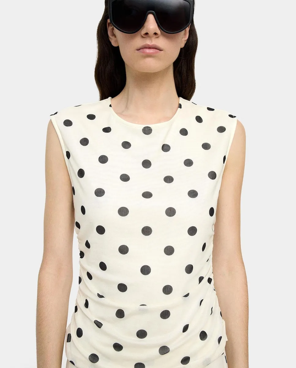 Женский топ без рукавов в горошек Parfois, белый/черный
Женский топ без рукавов в горошек Parfois, белый/черный