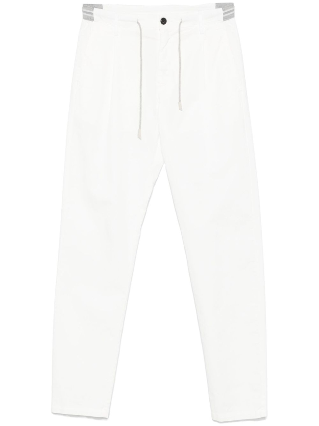 Eleventy зауженные брюки со складками, белый
Eleventy зауженные брюки со складками, белый