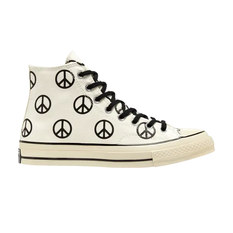 Кроссовки Converse Chuck 70 High 'Unleash Peace - Egret Black', белый
Кроссовки Converse Chuck 70 High 'Unleash Peace - Egret Black', белый