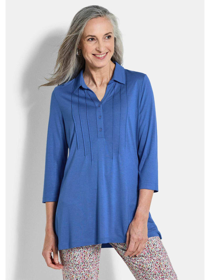 GOLDNER Короткий размер: туника-рубашка, элегантная блузка-рубашка со складками, королевского синего цвета
GOLDNER Короткий размер: туника-рубашка, элегантная блузка-рубашка со складками, королевского синего цвета