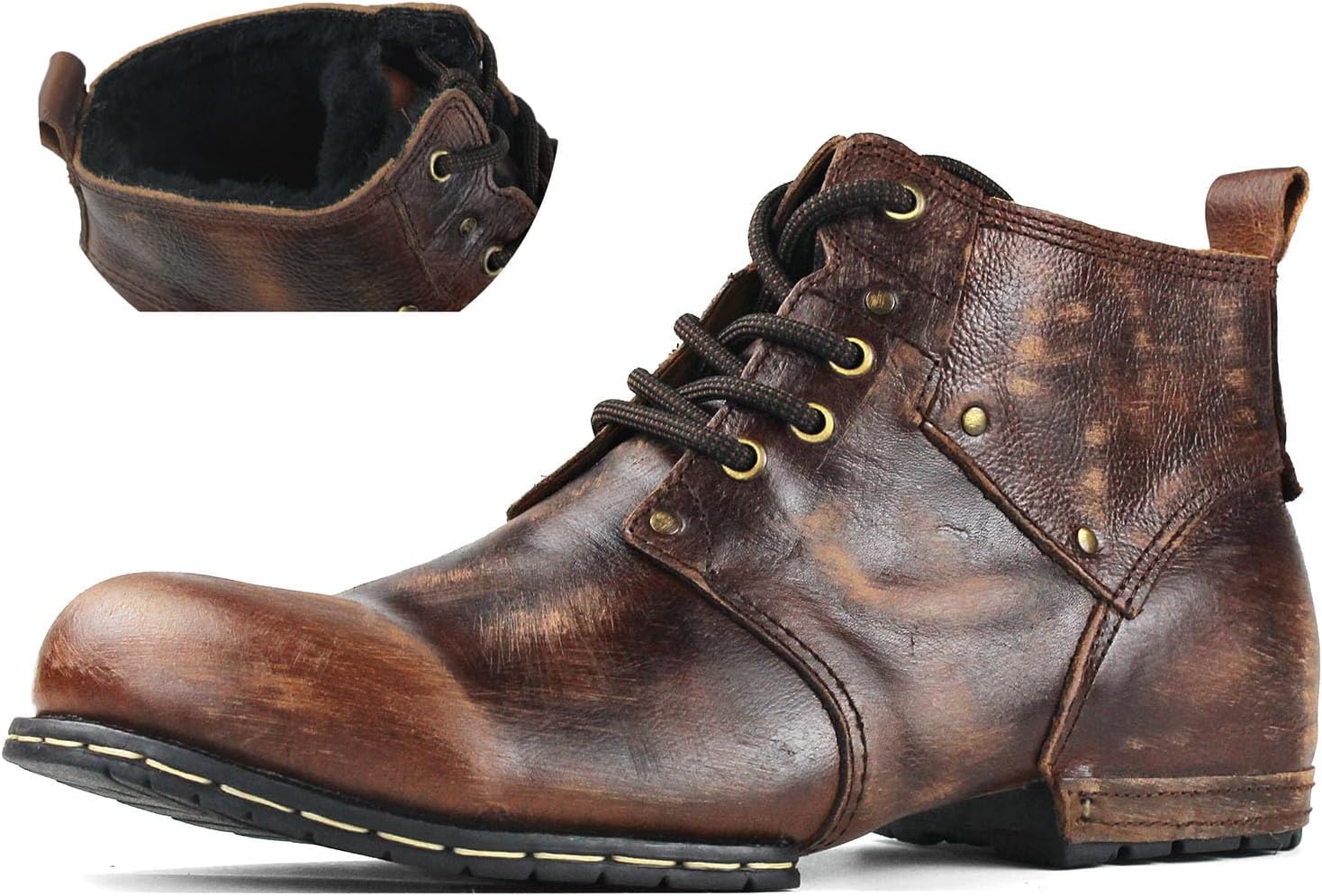 Мужские мотоботы OSSTONE, стильные кожаные ботинки Чукка на шнуровке, повседневная обувь OS-6015-2 ретро-коричневый, США-R
Мужские мотоботы OSSTONE, стильные кожаные ботинки Чукка на шнуровке, повседневная обувь OS-6015-2 ретро-коричневый, США-R