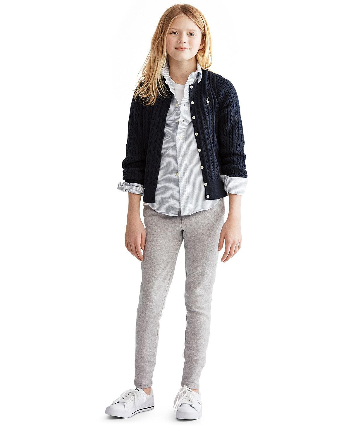 Хлопковый кардиган косой вязки для больших девочек Polo Ralph Lauren
Хлопковый кардиган косой вязки для больших девочек Polo Ralph Lauren