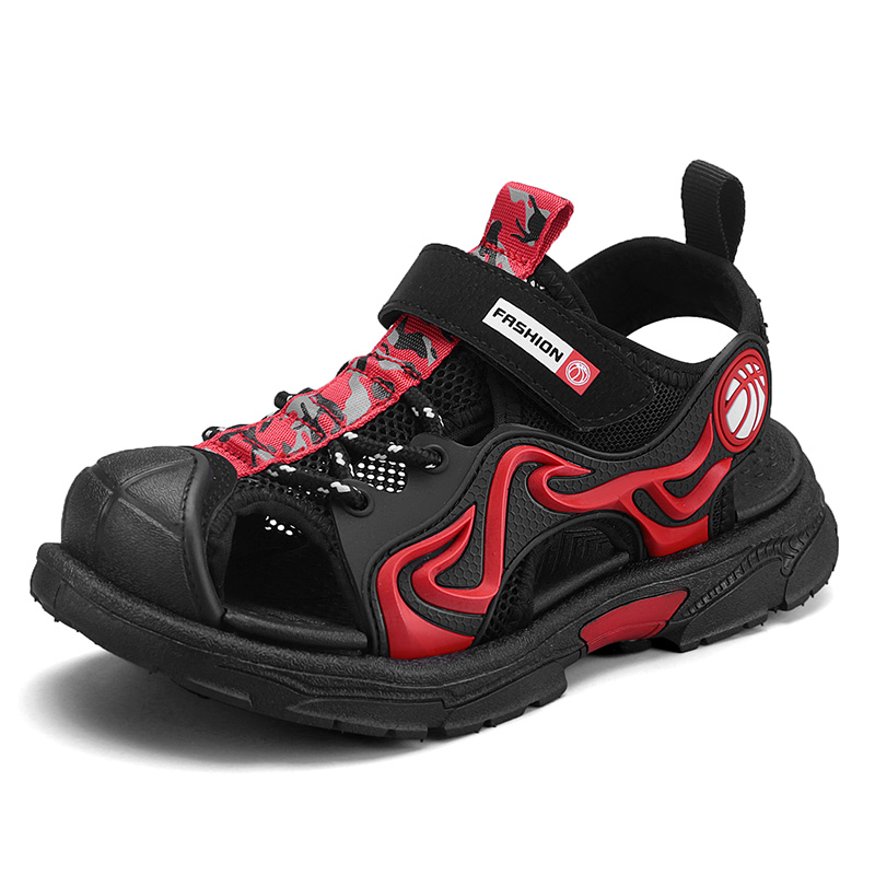 Детские сандалии с низким верхом, противоскользящие, с защитой от ударов, легкие, амортизирующие, дышащие TROADLOP, черный/красный
Детские сандалии с низким верхом, противоскользящие, с защитой от ударов, легкие, амортизирующие, дышащие TROADLOP, черный/красный