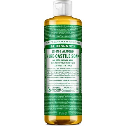 Жидкое мыло Dr. Bronner's Pure Castile Almond 475 мл
Жидкое мыло Dr. Bronner's Pure Castile Almond 475 мл