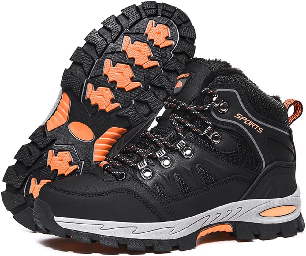 Мужские зимние снегоступы Kervaky, теплые ботинки до щиколотки с меховой подкладкой, противоскользящие кожаные ботинки для комфортной ходьбы, походов, кемпинга и путешествий с рюкзаком, черный
Мужские зимние снегоступы Kervaky, теплые ботинки до щиколотки с меховой подкладкой, противоскользящие кожаные ботинки для комфортной ходьбы, походов, кемпинга и путешествий с рюкзаком, черный