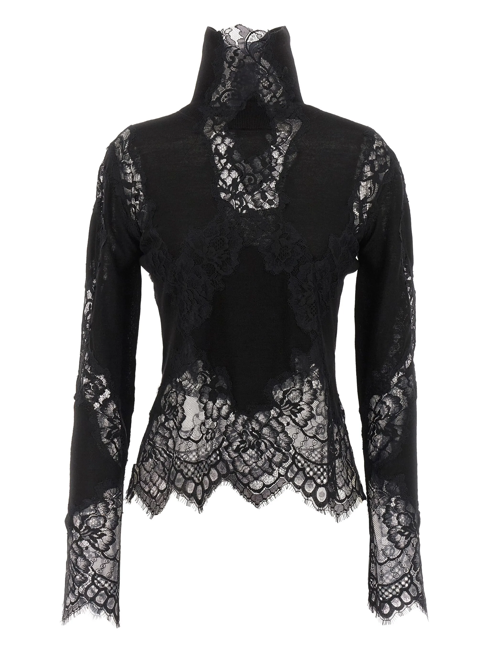 Кружевная блузка Ermanno Scervino, черный
Кружевная блузка Ermanno Scervino, черный