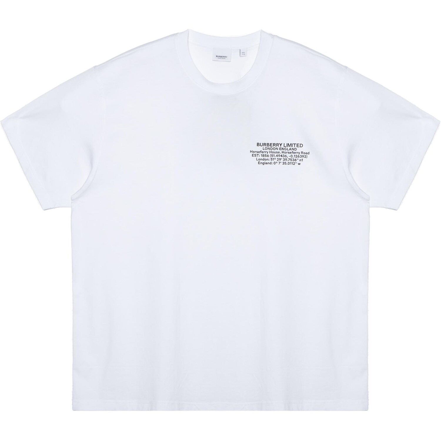 Футболка большого размера из хлопка с принтом местоположения «Белая» Burberry, белый
Футболка большого размера из хлопка с принтом местоположения «Белая» Burberry, белый