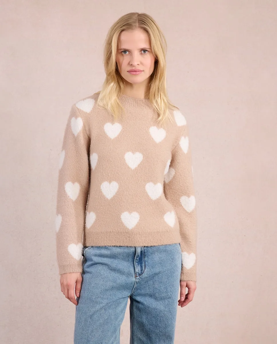 Женский свитер с длинным рукавом с деталями в виде сердечек Molly Bracken, бежевый
Женский свитер с длинным рукавом с деталями в виде сердечек Molly Bracken, бежевый