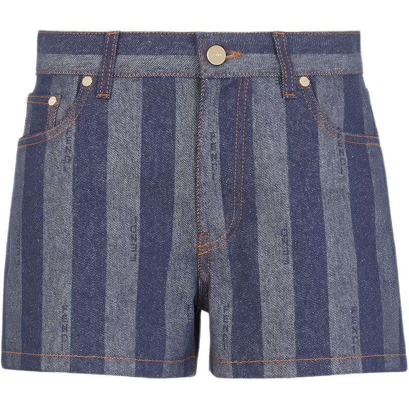 Футболка с вышитым логотипом в полоску FENDI, синяя
Футболка с вышитым логотипом в полоску FENDI, синяя