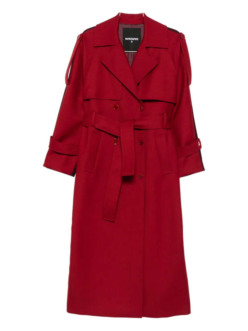 Двубортный шерстяной тренчкот Patrizia Pepe, красный
Двубортный шерстяной тренчкот Patrizia Pepe, красный