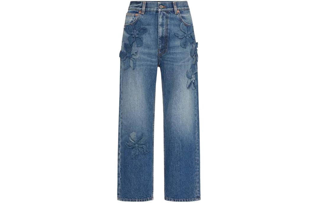 Valentino Женские джинсы, синие, прямого кроя
Valentino Женские джинсы, синие, прямого кроя