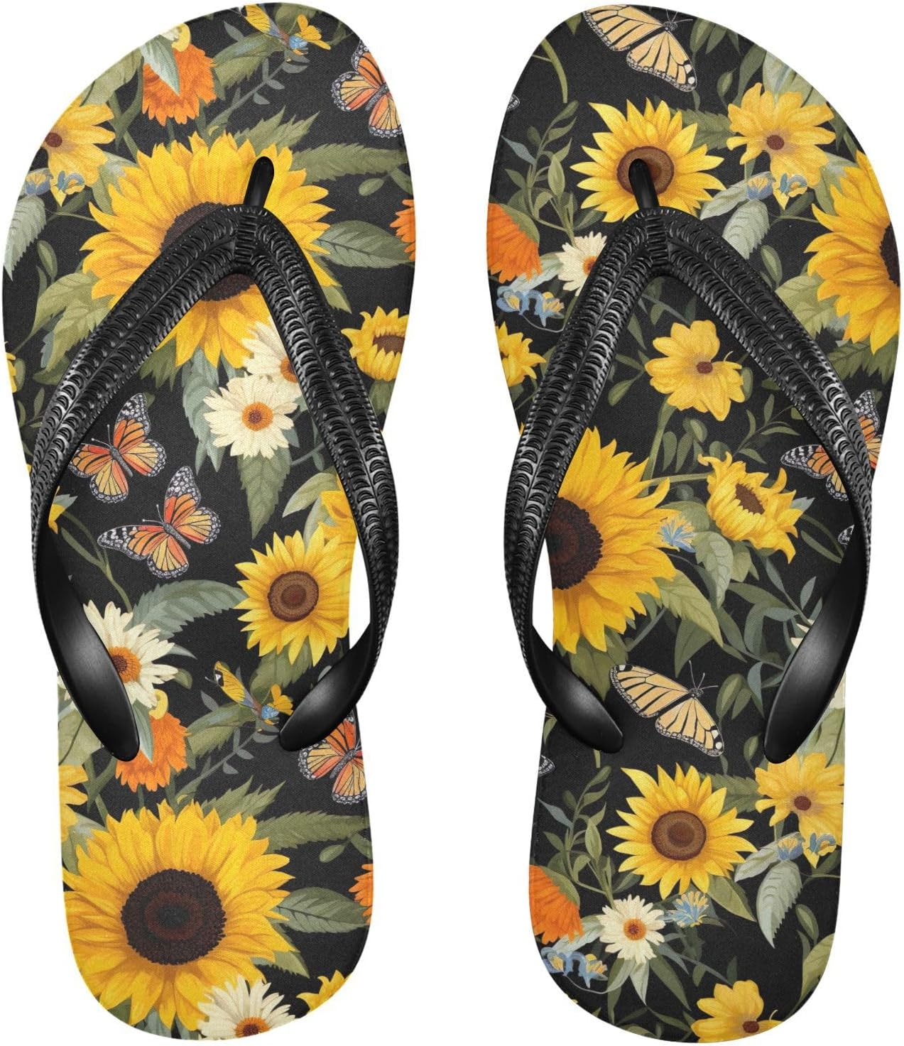 Сланцы SPRIPORT с бабочками и подсолнухами, черные, тонкие, для женщин и мужчин, удобные повседневные вьетнамки с амортизирующей подошвой и противоскользящей резиновой подошвой, плоские сандалии для прогулок, пляжа и лета
Сланцы SPRIPORT с бабочками и подсолнухами, черные, тонкие, для женщин и мужчин, удобные повседневные вьетнамки с амортизирующей подошвой и противоскользящей резиновой подошвой, плоские сандалии для прогулок, пляжа и лета
