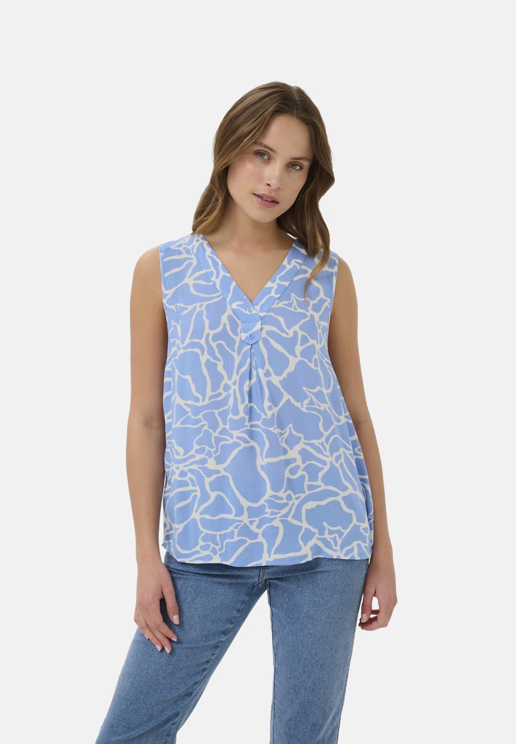 Топ PRINTED Kaffe, синий 
Топ PRINTED Kaffe, синий