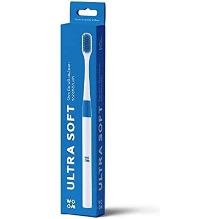 Ультрамягкая зубная щетка синего цвета, Woom 
Ультрамягкая зубная щетка синего цвета, Woom