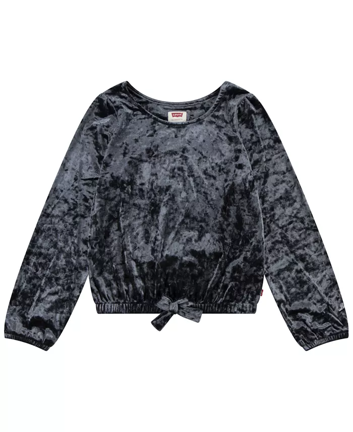 Топ из жатого велюра с длинными рукавами для больших девочек Levi's, черный
Топ из жатого велюра с длинными рукавами для больших девочек Levi's, черный